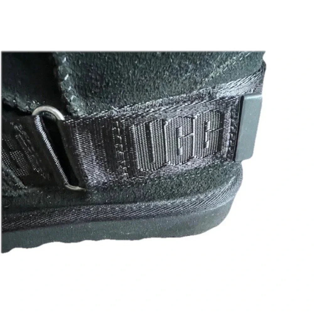 UGG Women's Classic Ultra Mini Hybrid Black Snow Boots - Size 8